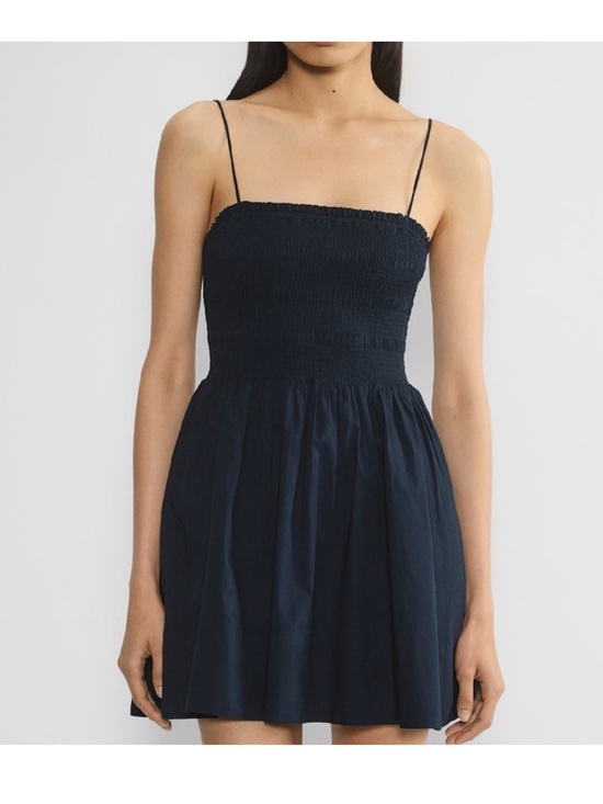 Aritzia Dresses & Skirts - Aritzia Sunday Best Smocked Navy Mini Dress